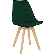 Jídelní židle 6 ks tmavě zelené textil - Jídelní židle