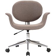 Otočné jídelní židle 2 ks taupe textil - Jídelní židle