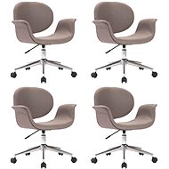 Otočné jídelní židle 4 ks taupe textil - Jídelní židle