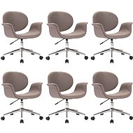 Otočné jídelní židle 6 ks taupe textil - Jídelní židle