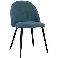 Jídelní židle 6 ks modré textil - Jídelní židle