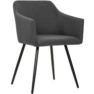 Jídelní židle 4 ks tmavě šedé textil - Jídelní židle