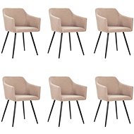 Jídelní židle 6 ks taupe textil - Jídelní židle