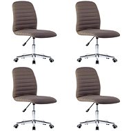 Jídelní židle 4 ks taupe textil - Jídelní židle