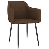 Jídelní židle 4 ks hnědé textil - Jídelní židle