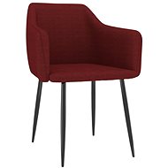 Jídelní židle 4 ks vínové textil - Jídelní židle