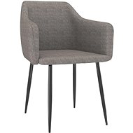 Jídelní židle 6 ks světle šedé textil - Jídelní židle