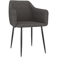 Jídelní židle 6 ks tmavě šedé textil - Jídelní židle