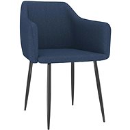 Jídelní židle 6 ks modré textil - Jídelní židle