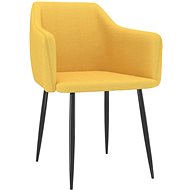 Jídelní židle 6 ks žluté textil - Jídelní židle