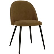 Jídelní židle 4 ks hnědé textil - Jídelní židle