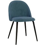 Jídelní židle 4 ks modré textil - Jídelní židle