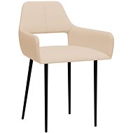 Jídelní židle 2 ks krémové textil - Jídelní židle
