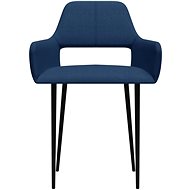 Jídelní židle 2 ks modré textil - Jídelní židle