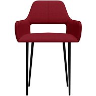Jídelní židle 2 ks vínové textil - Jídelní židle