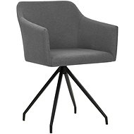 Otočné jídelní židle 2 ks světle šedé textil - Jídelní židle