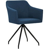 Otočné jídelní židle 2 ks modré textil - Jídelní židle