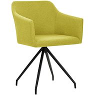 Otočné jídelní židle 2 ks zelené textil - Jídelní židle