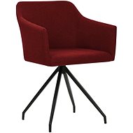 Otočné jídelní židle 2 ks vínové textil - Jídelní židle