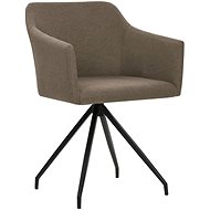 Otočné jídelní židle 2 ks taupe textil - Jídelní židle