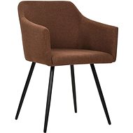 Jídelní židle 2 ks hnědé textil - Jídelní židle