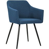 Jídelní židle 2 ks modré textil - Jídelní židle