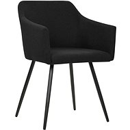 Jídelní židle 2 ks černé textil - Jídelní židle