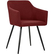 Jídelní židle 2 ks vínové textil - Jídelní židle