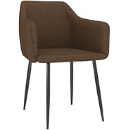 Jídelní židle 2 ks hnědé textil - Jídelní židle