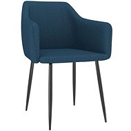 Jídelní židle 2 ks modré textil - Jídelní židle