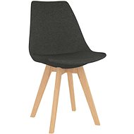 Jídelní židle 4 ks tmavě šedé textil - Jídelní židle