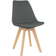 Jídelní židle 2 ks světle šedé textil - Jídelní židle