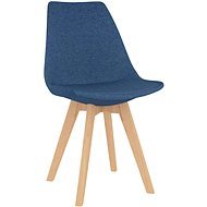 Jídelní židle 2 ks modré textil - Jídelní židle