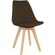 Jídelní židle 2 ks hnědé textil - Jídelní židle