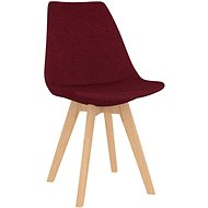 Jídelní židle 4 ks vínové textil - Jídelní židle