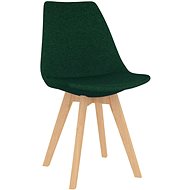 Jídelní židle 4 ks tmavě zelené textil - Jídelní židle