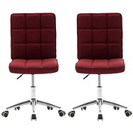 Jídelní židle 2 ks vínové textil - Jídelní židle