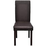 Jídelní židle 2 ks hnědé umělá kůže - Jídelní židle