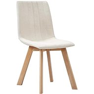 Jídelní židle 2 ks krémové textil - Jídelní židle