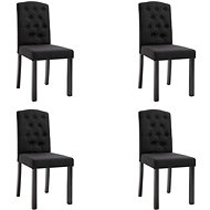 Jídelní židle 4 ks černé textil - Jídelní židle