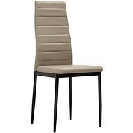 Jídelní židle 2 ks cappuccino umělá kůže - Jídelní židle