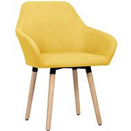Jídelní židle 2 ks žluté textil - Jídelní židle