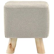 Stolička krémová textil čtvercová - Stolička