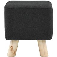 Stolička tmavě šedá textil čtvercová - Stolička