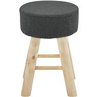 Stolička tmavě šedá textil kulatá - Stolička