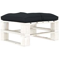 Garden Stool from Pallets with Anthracite Cushion Wood 3052375 - Ottoman