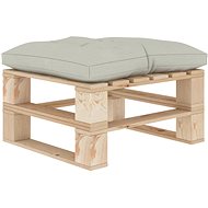 Garden Stool from Pallets with Beige Wood Cushion 3052279 - Ottoman