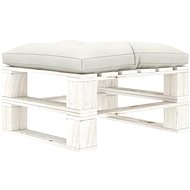 Garden Stool from Pallets with Beige Wood Cushion 3052423 - Ottoman