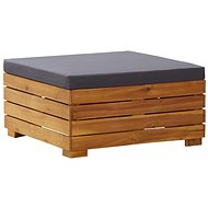 Partial Footstool with Cushion 1 piece Solid Acacia Wood 46691 - Footstool