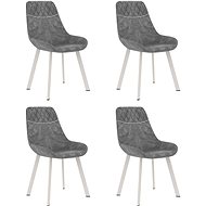 Dining chair 4 pcs black faux leather - Dining Chair